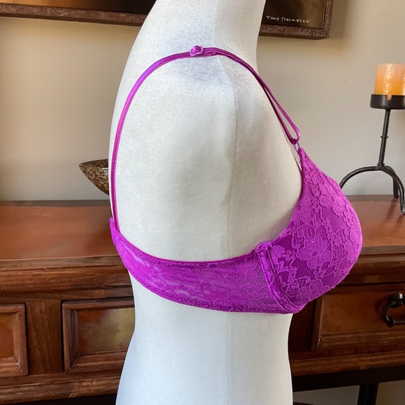 Rampage Intimates Lace Lightly Padded Bra. Size 34C. Orchid purple/pink. - Picture 4 of 8